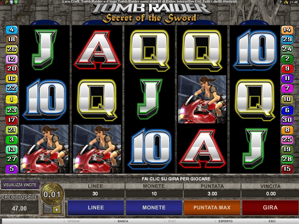 La versione regolare della slot Tomb Raider